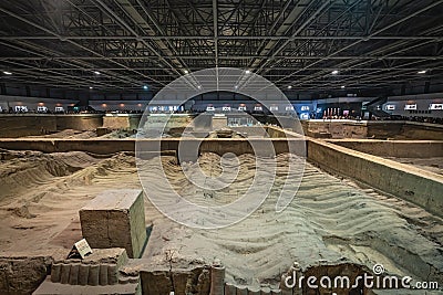 Terracota Army archeological site Editorial Stock Photo