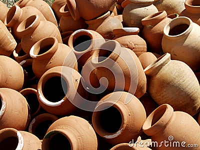 Terracota pots Stock Photo