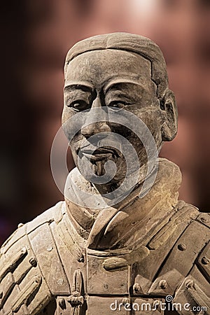 Terracotta Army exhibit at the Shaanxi History Museum. Xian. Chi Editorial Stock Photo