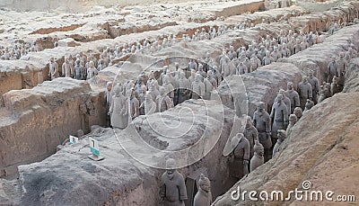 Terracotta army in Xian, China Editorial Stock Photo