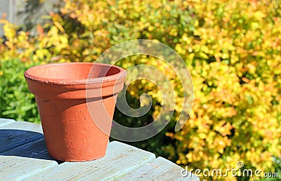 Terracotta flower pot. Stock Photo