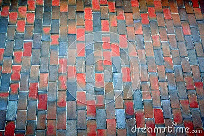 Terracotta pathway texture Stock Photo