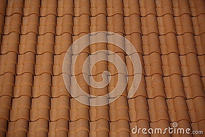 Terracotta Roof Stock Photo