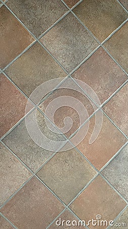 Terracotta tiles background like floor Stock Photo