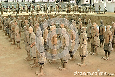 Terracotta Warriors, Xian China Editorial Stock Photo