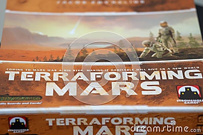 Terraforming Mars Board Game Box by Stronghold Games Editorial Stock Photo