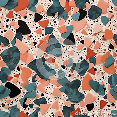 Terrazzo Abstract Organic Pattern Stock Photo