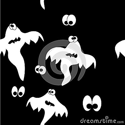 Terrible ghosts Vector Illustration