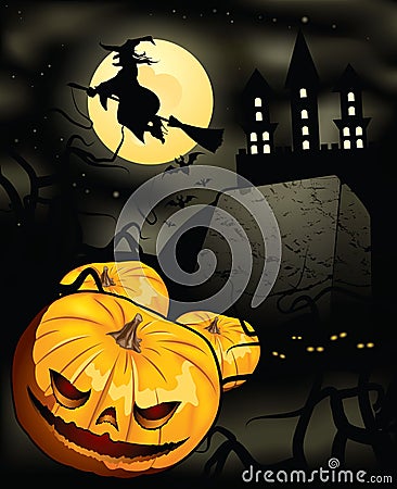 Terrible pumpkin Vector Illustration