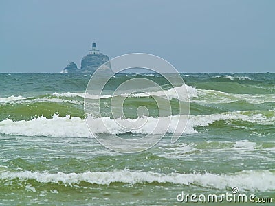 Terrible Tilly Lighthouse on Oregon Coast Stock Photo