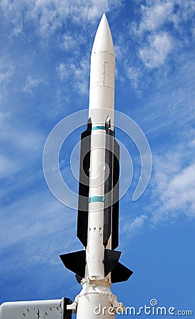 A Terrier Supersonic Surface-to-Air Missile Stock Photo