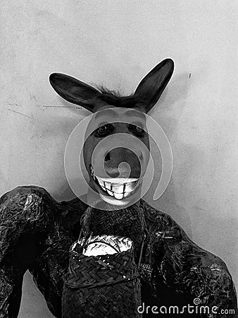 Terrifying donkey man art exhibition in Vietnam Editorial Stock Photo