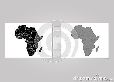 Territory of Africa. Gray background. Vector Illustration Vector Illustration