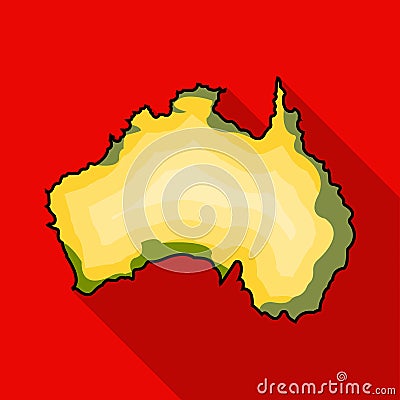 Territory of Australia icon in flat style isolated on white background. Australia symbol stock vector illustration. Vector Illustration