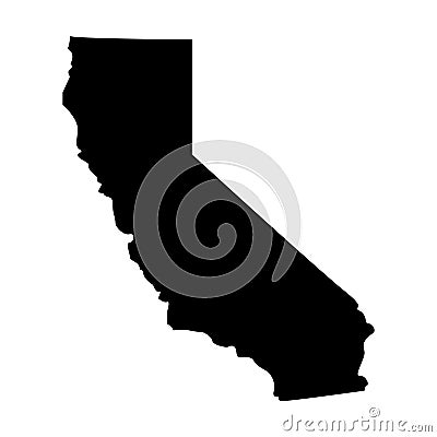 Territory of California on a white background. Vector illustration Vector Illustration