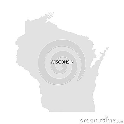 Territory of Wisconsin. White background. Vector illustration Vector Illustration