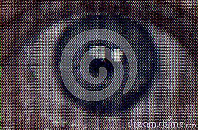 Television Eye Macro Stock Photo