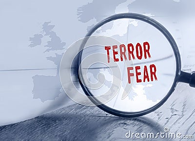 Terror fear in Europe Stock Photo