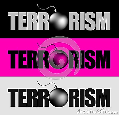 Terrorism headline Vector Illustration