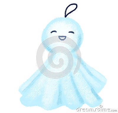 Teru bozo rain doll smile happy hanging charm character illustration hand drawing Cartoon Illustration