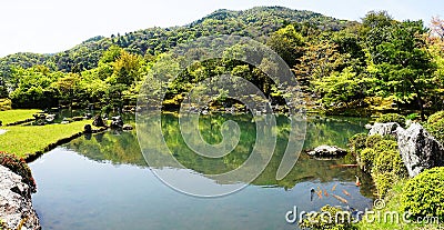 Tenryuji Japanese Garden Stock Photo