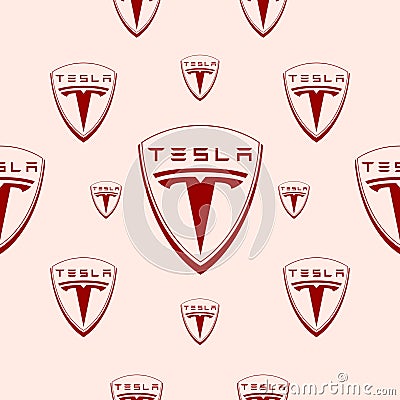 Tesla car emblem Vector Illustration