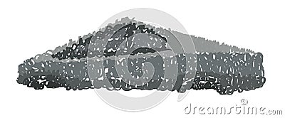 Tesla Motors Cybertruck prototype vehicle hand-drawn illustration Stock Photo