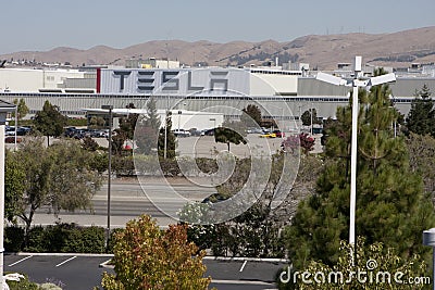 Tesla Motors factory Editorial Stock Photo