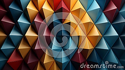 Tessellating Triangles: Abstract Patterns with Equilateral Shapes Stock Photo
