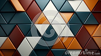 Tessellating Triangles: Abstract Patterns with Equilateral Shapes Stock Photo