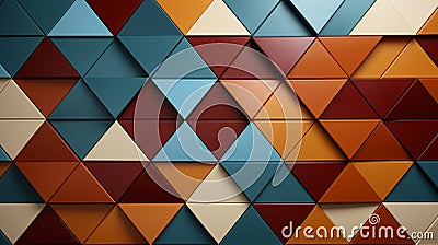 Tessellating Triangles: Abstract Patterns with Equilateral Shapes Stock Photo