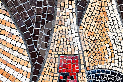 Tesserae. Small mosaic tiles. Close-up Stock Photo