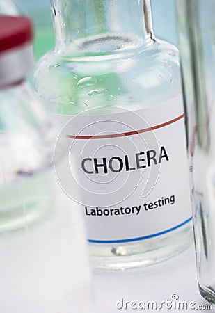 Test cholera in laboratory, conceptual image Stock Photo