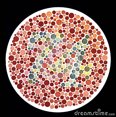 Test for Color Blindness Stock Photo