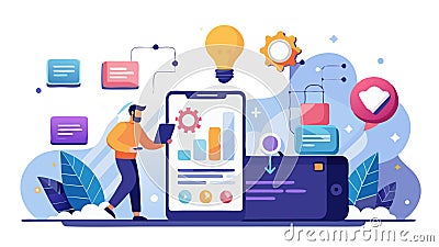 They test and debug mobile apps to identify and fix errors before releasing them to the public Stock Photo