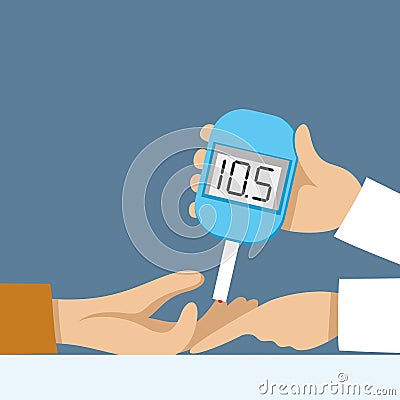 Test for diabete. Vector Illustration