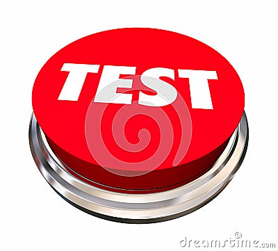Test Evaluation Analyze Assessment Button Stock Photo