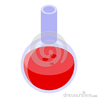 Test flask molecular cuisine icon, isometric style Vector Illustration