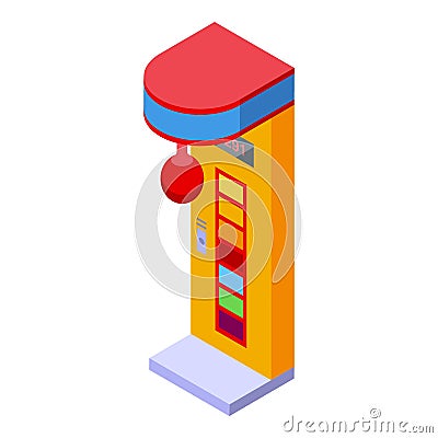 Test game power icon isometric vector. Electric strength Stock Photo