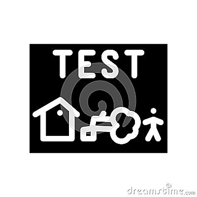 Test house tree child glyph icon vector illustration Vector Illustration
