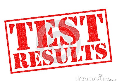 TEST RESULTS Stock Photo