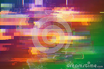 Test Screen abstract Glitch Texture. Stock Photo
