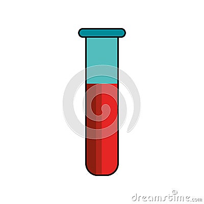 Test tube with blood Vector Illustration