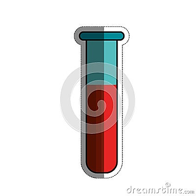 Test tube with blood Vector Illustration