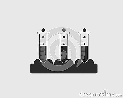 Test Tube Icon set Vector Illustration