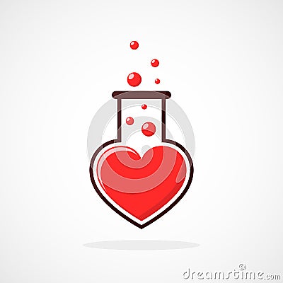 Laboratory of the Love. Vector illustration Cartoon Illustration