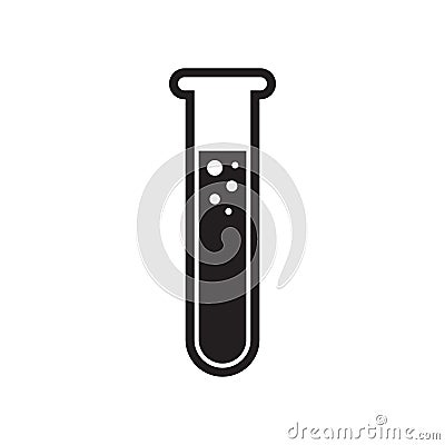 Test tube icon Cartoon Illustration