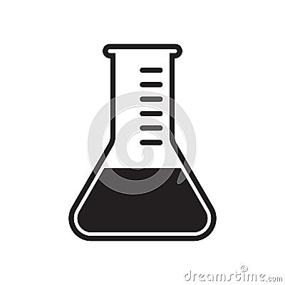 Test tube vector icon. Vector clinically tested medically approved laboratory beaker vial label Vector Illustration