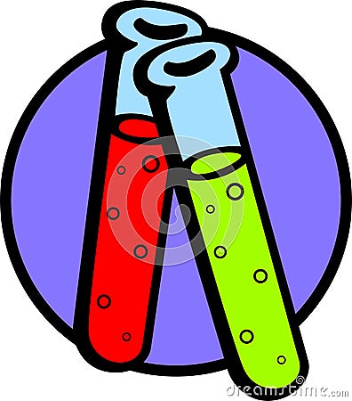 test tubes with chemicals vector illustration Vector Illustration