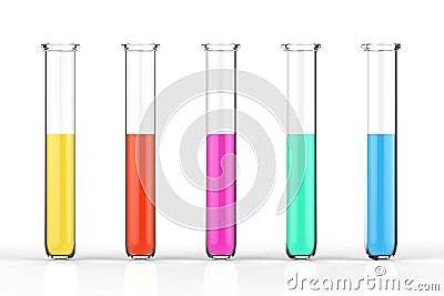 Test tubes with colourful liquid Stock Photo